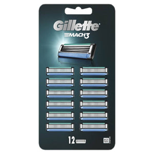 شفرة حلاقة رجالية Gillette Mach3 (12 شفرات استبدال)