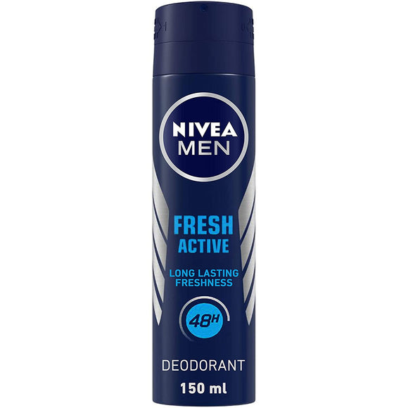 سبراي مزيل لرائحة العرق NIVEA Fresh Active للرجال  (150 مل)