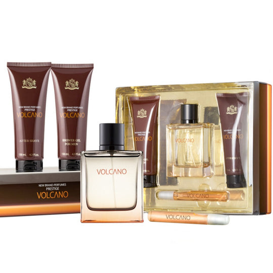 مجموعة New Brand Volcano( EDT 100ml +After Shave 130ml +Shower Gel 130 ml)