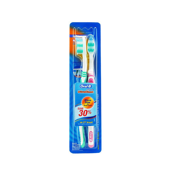 فرشاة أسنان Oral-B Ultra Clean ( قطعتين)