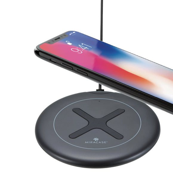شاحن لاسلكي miracase باللون الأسود (10 واط)