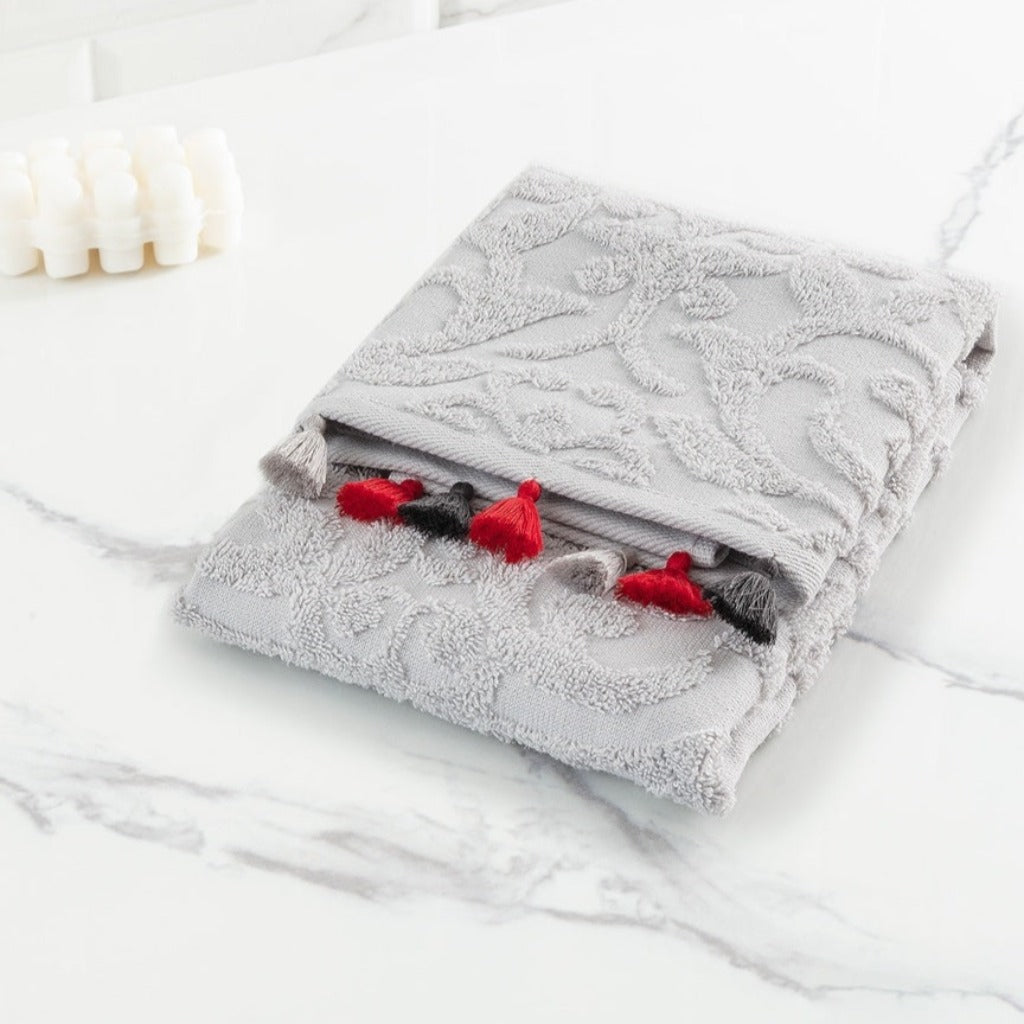 منشفة للوجه قطنية باللون السكني  50×70 سم